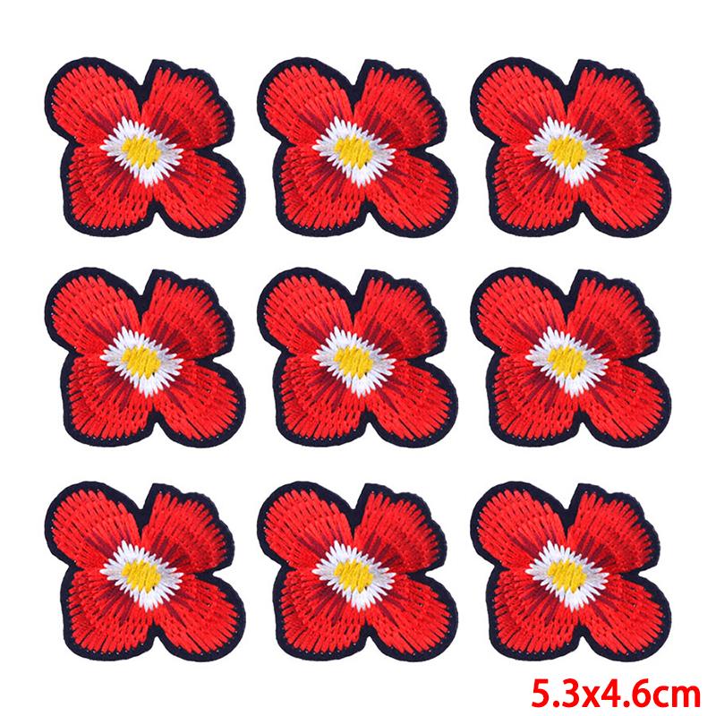 10 Pcs/lot Wholesale Embroidery Patch Iron On Patches For Clothing Patches On Clothes Jackets Decor Applique Sew Supplies