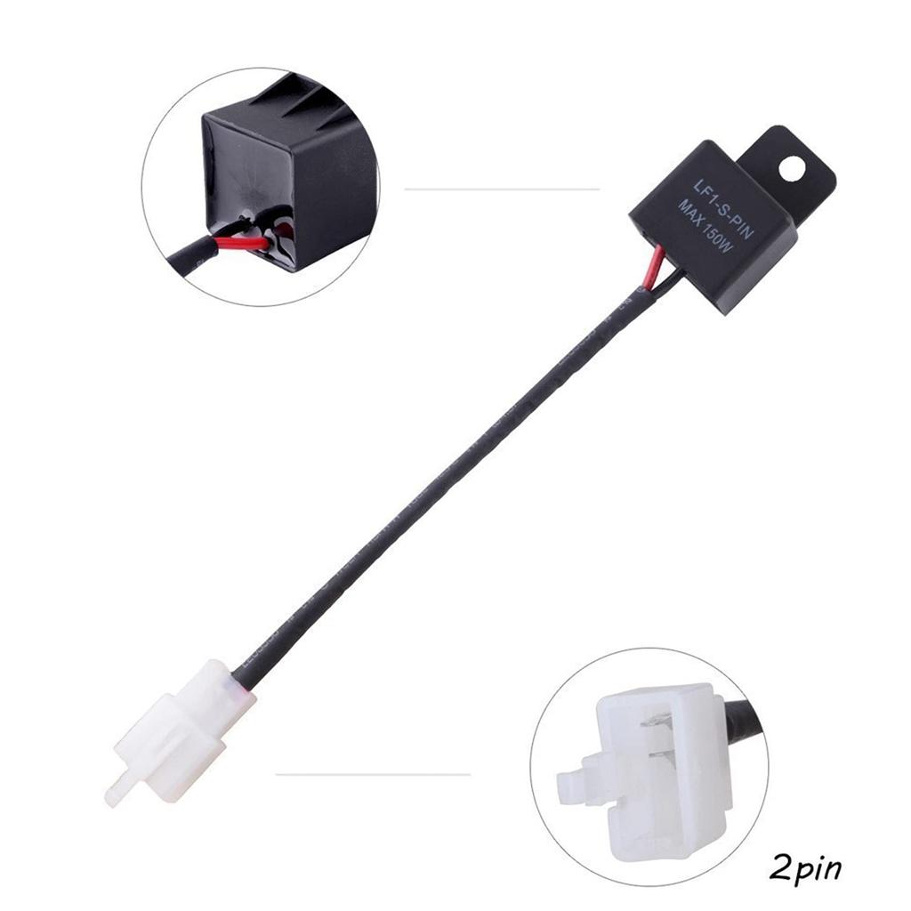 Shufearo LED Relay Indicator Relay, Motorcycle Quad Load, Independent Indicator LF1-S-PIN MAX 150W 2 PIN