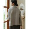 Fashionable and High-end Women's Short Woolen Coat with Horn Button and Long Sleeves, Perfect for Autumn and Winter