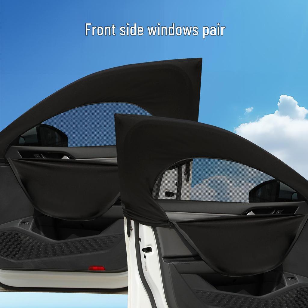 Double Layer Sun Shade with Zipper: Insulated, Breathable Privacy Curtain for Self-Driving Tours