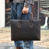 Men's High-End Leather Briefcase: Elegant Handheld Business Laptop Bag