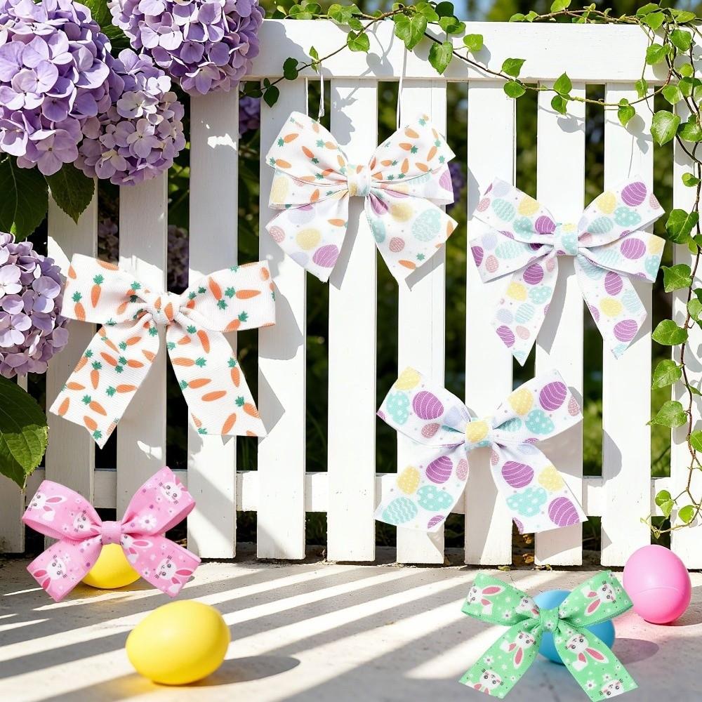 Vibrant Colors Easter Printed Ribbons Cartoon Gift Packaging Ribbon  Easter Baskets