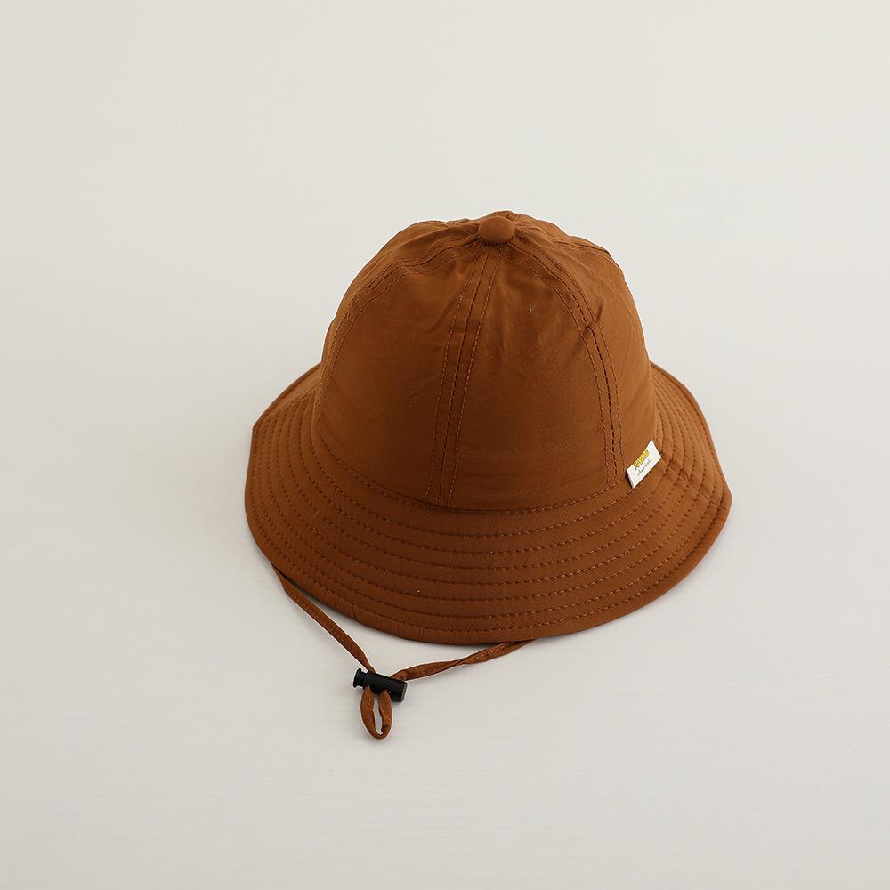 Kids Hats 48-50cm 1-3 years Spring summer Fashion Solid Color Sun Hat for Boys Girls Bucket Hat Baby Fisherman Cap