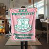 1PC AKA Sorority Print Flannel Blanket, High Quality Comfortable for All Seasons, Home Decor, Warmth and Comfort, Perfect for Christmas Gifts