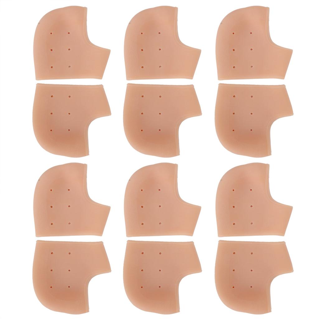 6 pares de almohadillas para el talón Protector de cojín cubierta protectora del talón con absorción de impactos con agujeros