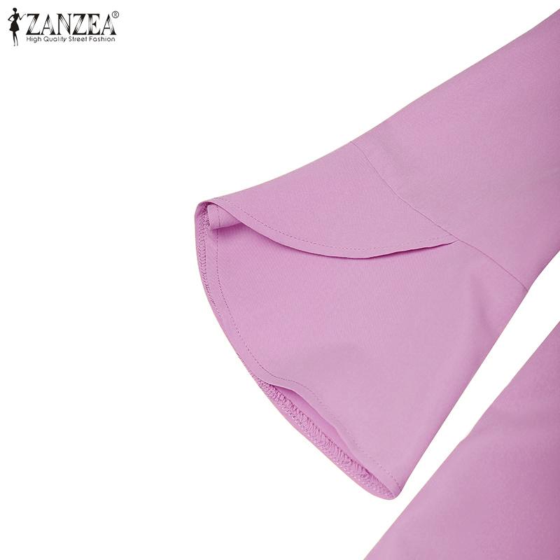 ZANZEA Women Summer V-Neck 3/4 Sleeve Casual Blouse