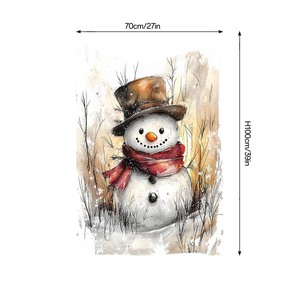 Tuniu Cute Snowman Plush Fleece Blanket for Winter Home Decor, Sofa Bed Living Room Warm Throw Blanket