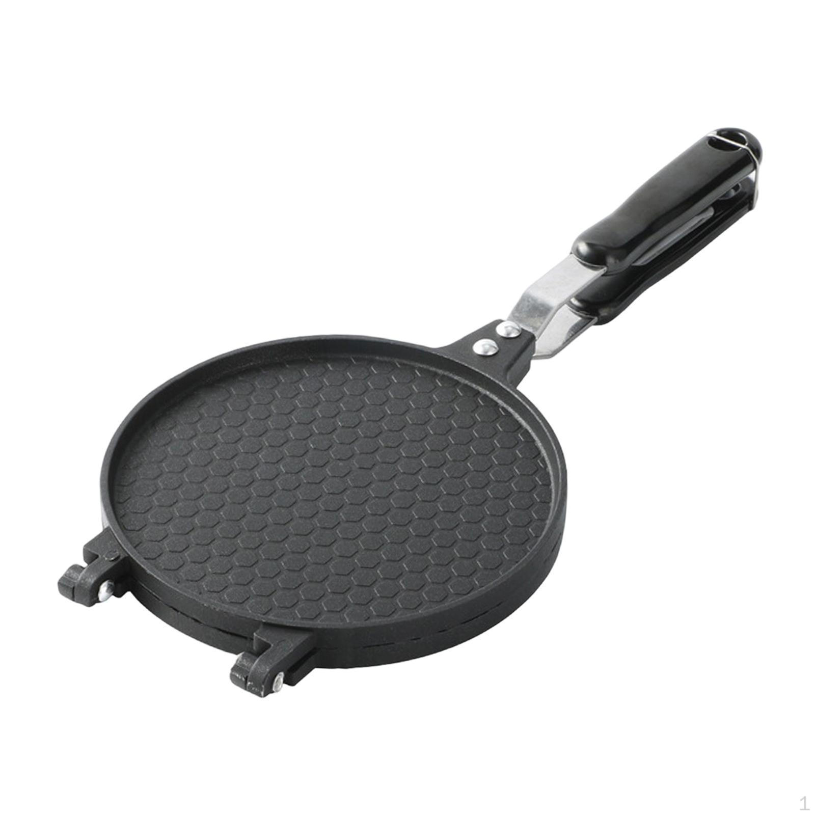 

Cone Waffle Maker, Crispy Non-Stick Double Omelette Pan, Crepe Kitchen Utensil 17cm