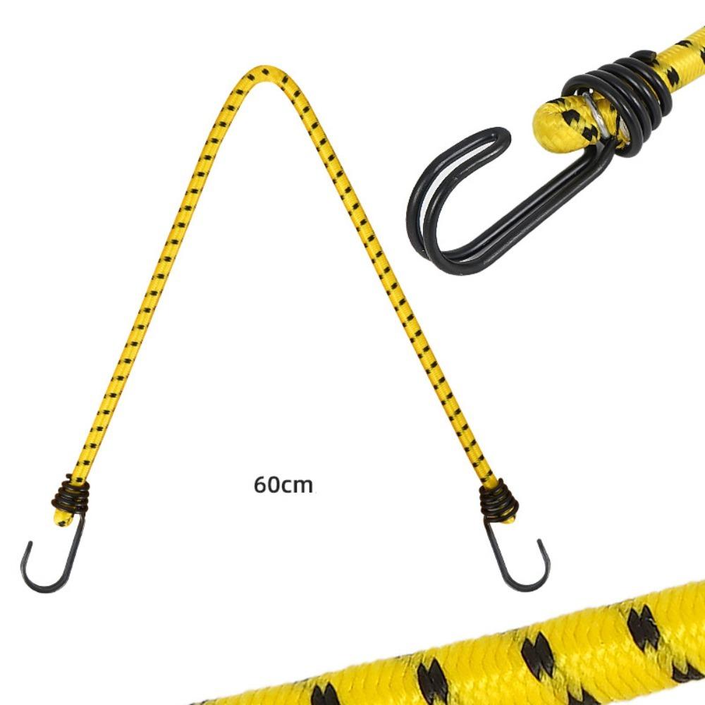 60CM Luggage Straps Binding Rope Elastic Thickened Stretch Fixed Strap Heavy Rope Hooks Duty Motorcycle Luggage Strap Rope
