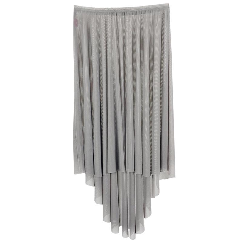 Elastic Mesh Diagonal Ballet Skirt: Women's Gymnastics Leotard Dance Practice Gauze Skirt, Half-Body