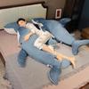 Giocattoli di Peluche Giganti Nuovi Balena Grande Morbido Ripieno Cuscino per Dormire Simpatico Animale Marino Pesce Bambola Squalo Blu Bambini Bambino Regalo di Compleanno