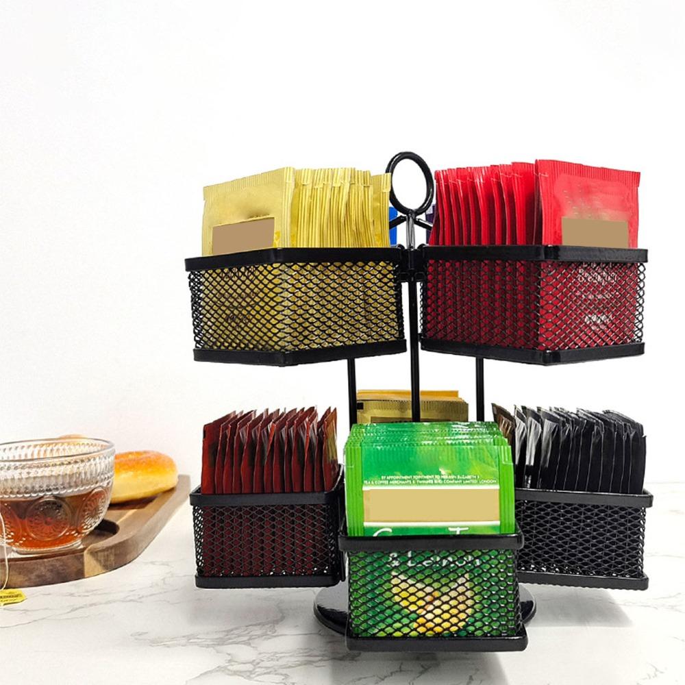 8 Removable Baskets Tea Bag Organizer 96 Teabags Capacity Tea Box Storage Tea Bag Rack For Kitchen