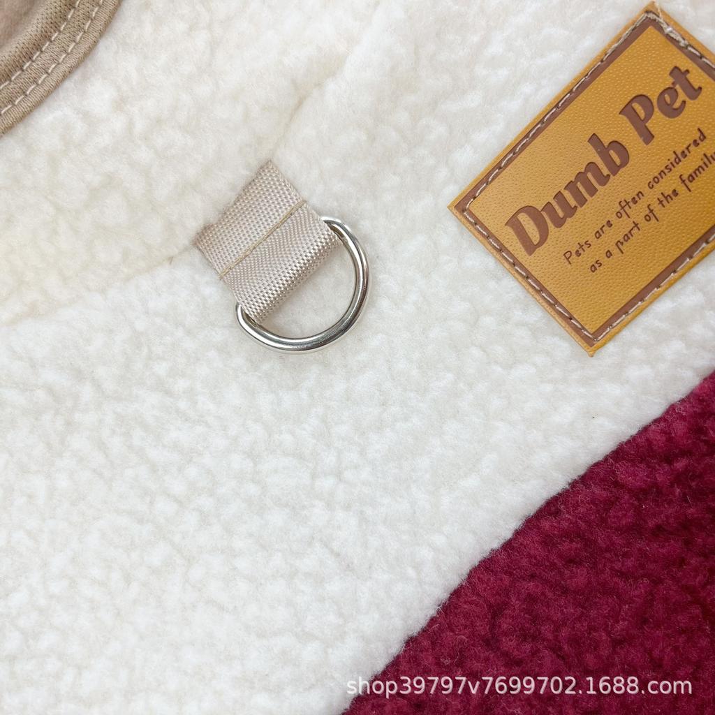 Stand-up Collar Thermal Dog Four-legged Clothing Autumn and Winter Lamb Wool Velvet Cat Clothing Pet Supplies Teddy Bichon