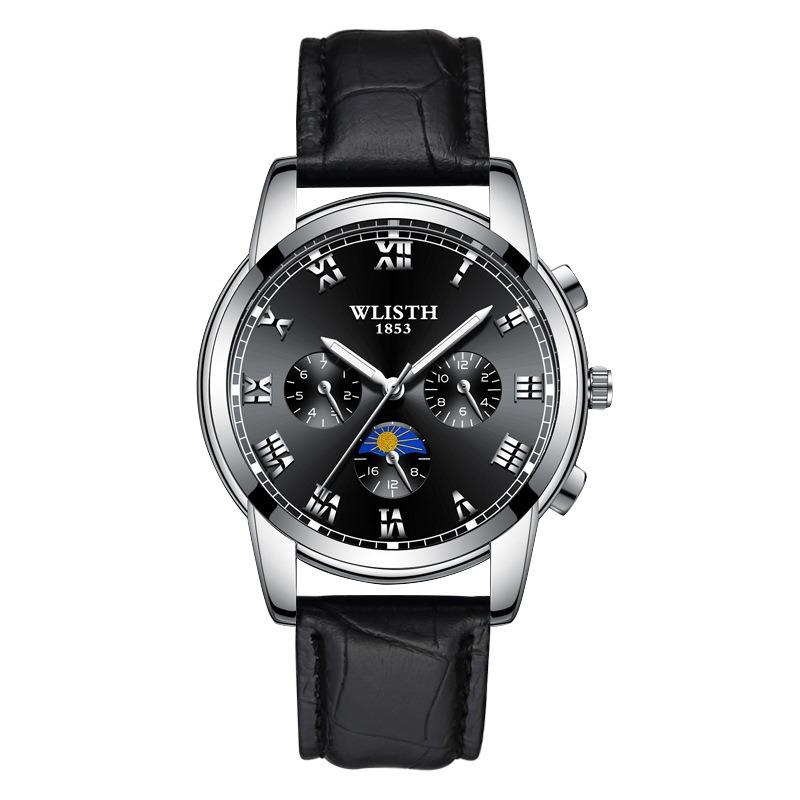 Top Brand Steel Band Business Waterproof Watch Men's Fashion Luminous Wristwatch