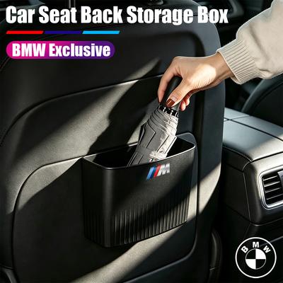 Car ABS Plastic Hanging Multi-Functional Storage Box Trash Can Accessories For BMW E90 G80 M3 G30 M5 F82 F83 F20 F21 G42 F95 F96 Ws1
