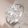 Likgreat Celtic Tree Of Life Open Ring For Women Girl Stainless Steel Adjustable Rings Irish Lucky Jewelry Anniversary Gift