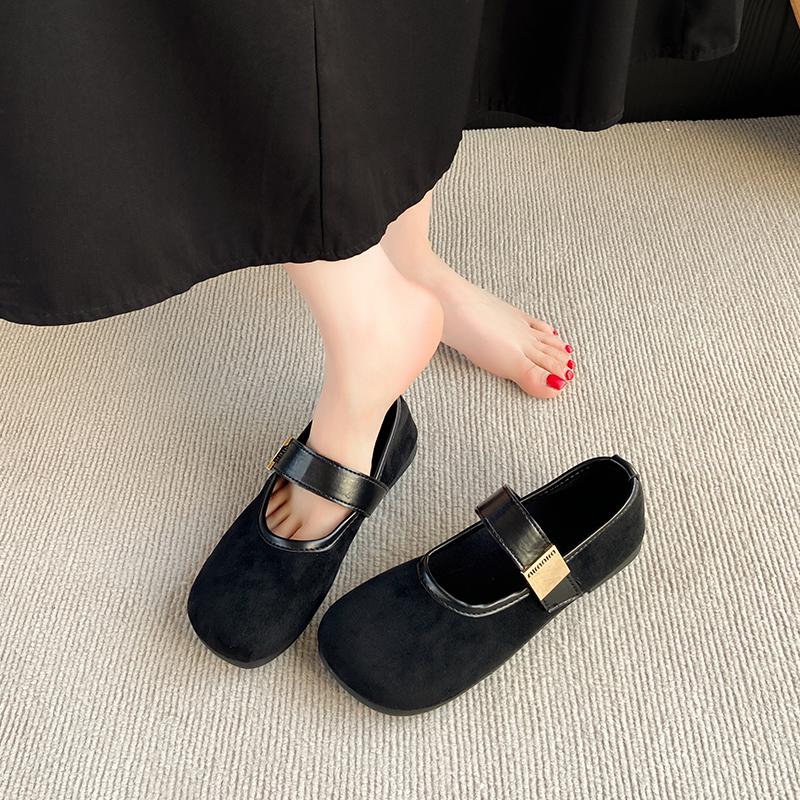 Fashion New Popular Women's Retro Mary Jane Flats Round Toe Soft Bottom Comfortable Casual Shoes Vintage-Inspired Classic for Everyday