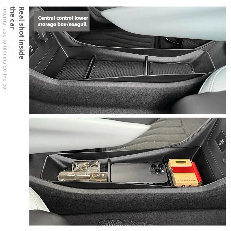 For BYD Seagull Dolphin Mini Car Central Console Storage Tray Organizer Lower Layer Box Tidying Accessories for Vehicle Interior