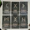 10.3*6cm Elder Futhark Rune Cards with Meanings –25 Pcs Norse Mythology Oracle Cards for Fortune Telling & Meditation