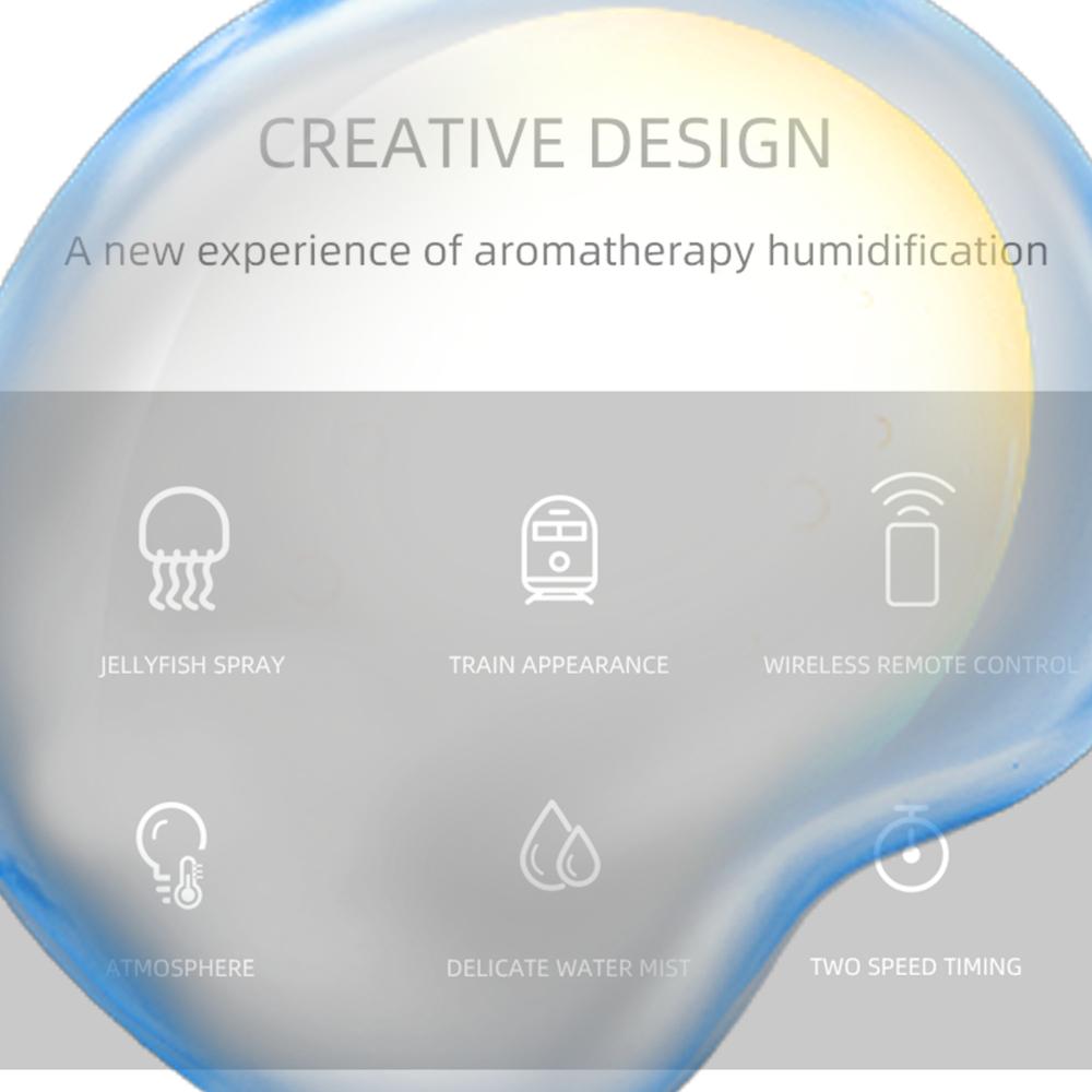 300ML Vintage Steam Train Air Diffuser Humidifier with 2-Color LED Light/2 Mist Modes Aroma Diffuser for Home Decor & Gifts