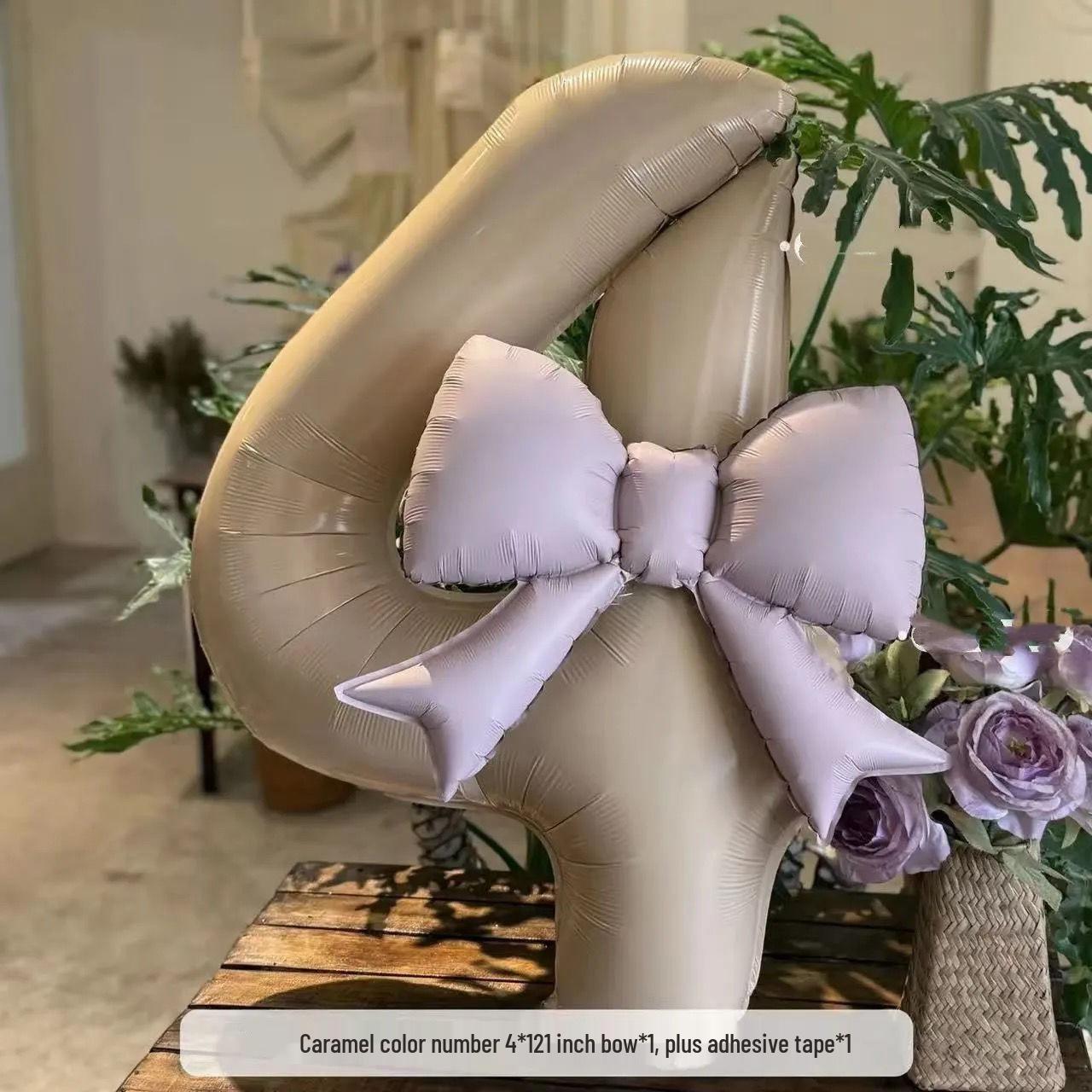 

Pink Bow Number Balloons for Baby s First Birthday Party and Photo Props