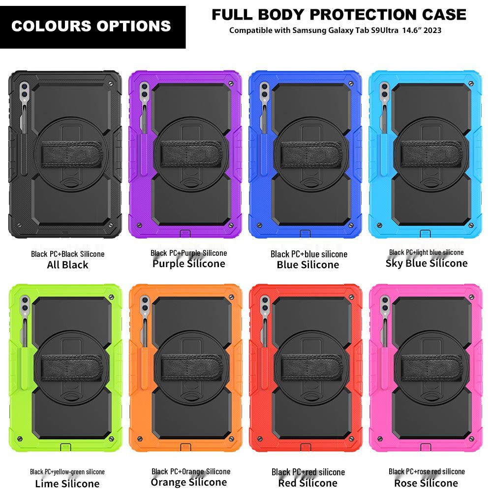 Samsung S9/S10 FE+/S8/S7 Plus/S11 Ultra Drop-proof Tablet Case with Wrist Strap