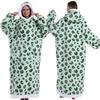 Autumn and winter sports and leisure warm TV blanket senior women's plush comfortable soft bathrobe warm fluffy robe