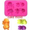 3 Cavity DIY Sleep Baby Fondant Silicone Cake Mold Soap 3D Cupcake Jelly Candy Chocolate Decoration Bakiing Molds