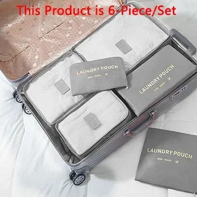 6 Stück/Set Aufbewahrungs-Organizer für Koffer Reisekoffer Packset Koffer Gepäck Kleidung BH Schuh Ordnungstasche Beutel Hohe Qualität