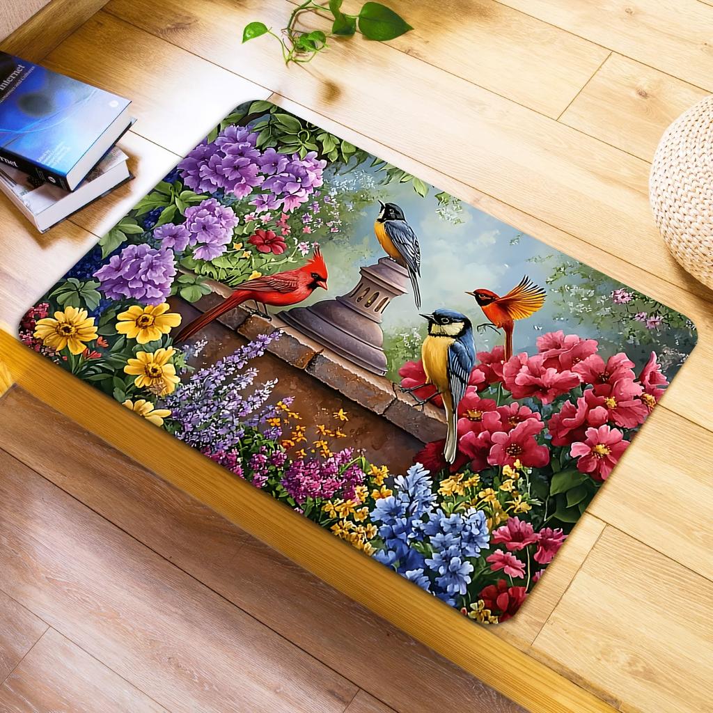 1 Stück Blumenmuster Küchenteppiche Rutschfeste Fußmatten Pop-Design Badezimmerteppich Badematte Teppich für Zuhause Spüle Wäsche Dekor