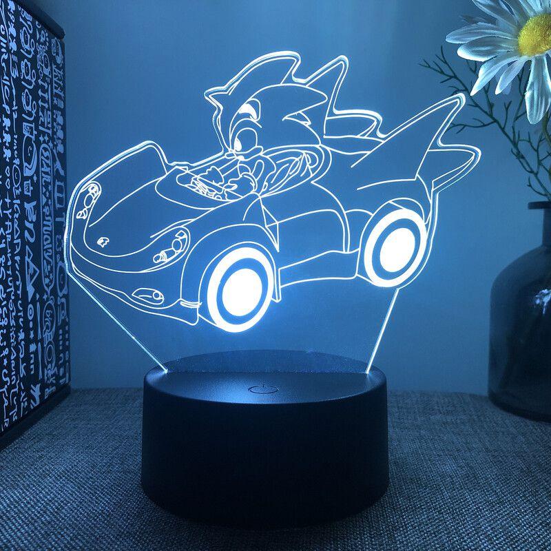 Lamp 3d Led Night Light Acrylic Touch Cartoon Character Table Desk Gifts