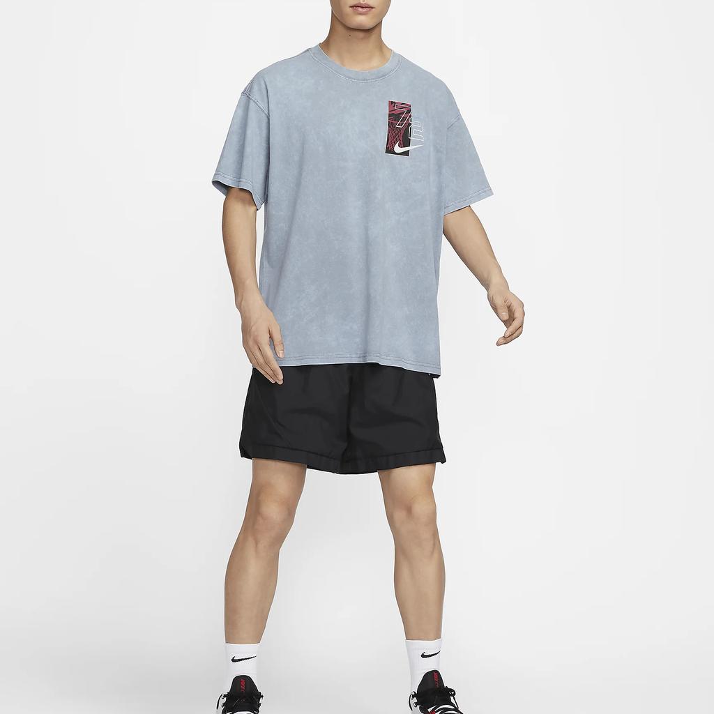 Nike High Basketball Series Nk Tee M90 Oc Dna Logo Gradient Crew Neck Short Sleeve T-Shirt Men Tops Gray FZ8094-065