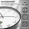 Classic Round Wall Clocks with LCD Display Silent Non Ticking Clock for Perpetual Calendar and F° Temperature for Home Office