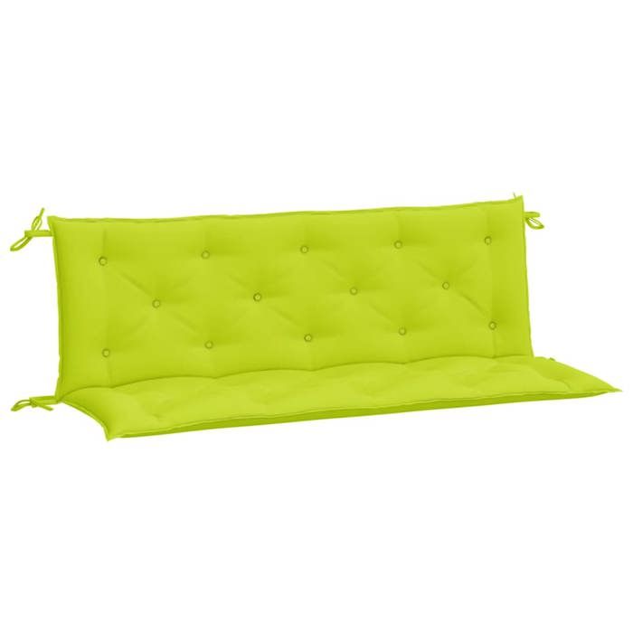 VidaXL Lot de 2 Coussins de Banc de Jardin, Revêtement de Banc avec Jeux de Cordes, Coussin d'Extérieur Imperméable, Vert 361708