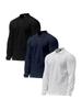 NINEZ [2Pack] Signature Cotton Muscle Fit Long Sleeve Polo Shirt (3 Colors)