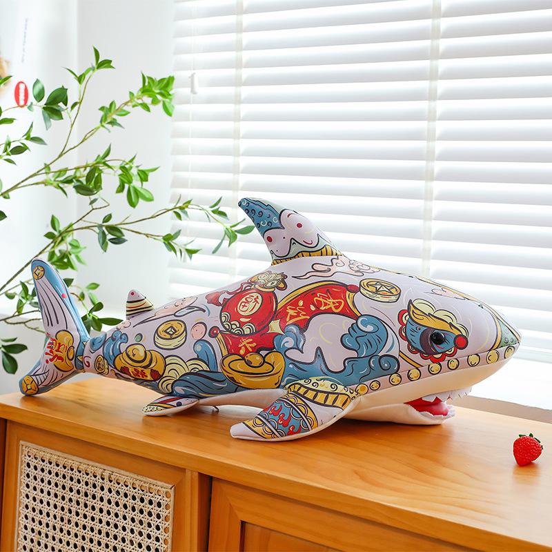 

Shark Lifelike Plush Doll Adorable And Soft Perfect For Snuggling Display And 60cm білий