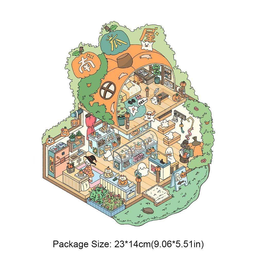 Cartoon 3D Gestapelte Landschaftsaufkleber Stressabbau Scrapbooking Landschaftsgestaltung Aufkleberherstellung PET Spiel Dekorative Aufkleber