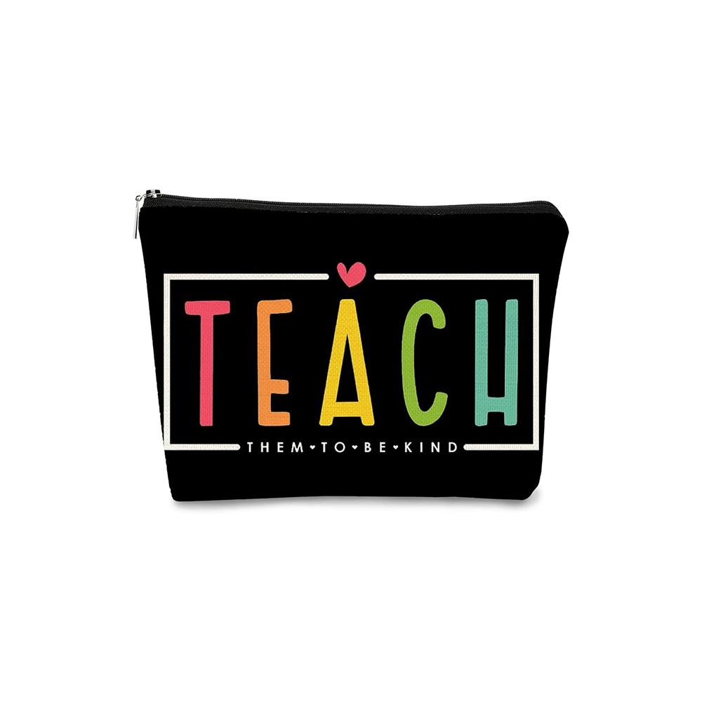 Teacher Makeup Bag Appreciation Back To School Thank You Gifts Small Cosmetic Organizer Bag for Graduation Birthday Party Gifts