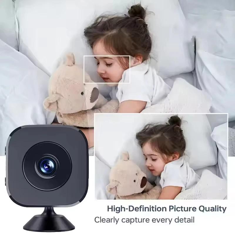 1080P Mini WiFi Camera Indoor Security Magnetic Wireless Cam Surveillance Camera Human Detect Camera Baby Monitor Smart Home