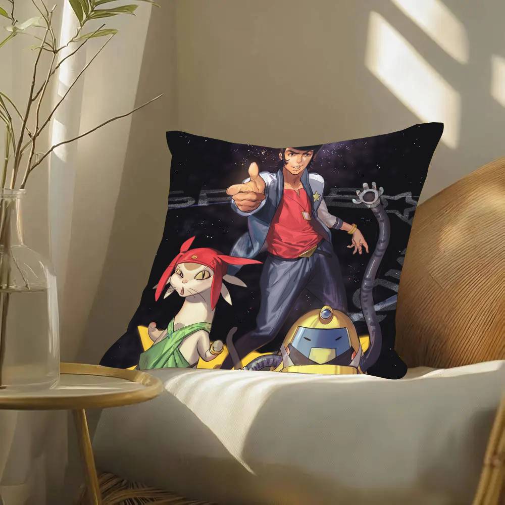 Space D-Dandy Anime Pillow Case Fashion Square Pillowcase Bedroom Sofa Room Ins Decoration Leisure