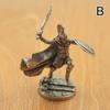 Ancient White Brass Spartan Rome Knight Figurines Miniatures Vintage Soldiers Model Statue Desktop Ornament Gift