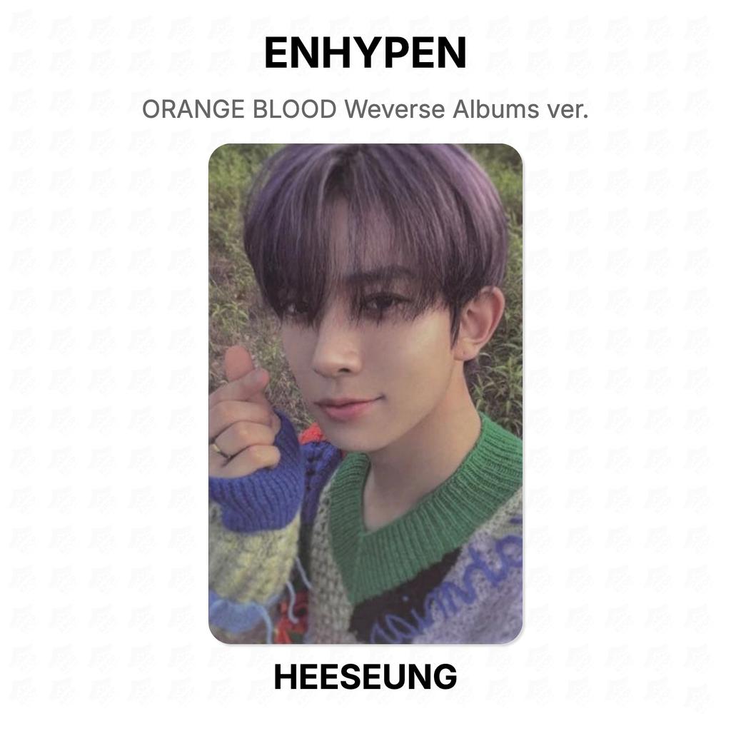 ENHYPEN ORANGE BLOOD Weverse Albums ver. Fototessera ufficiale