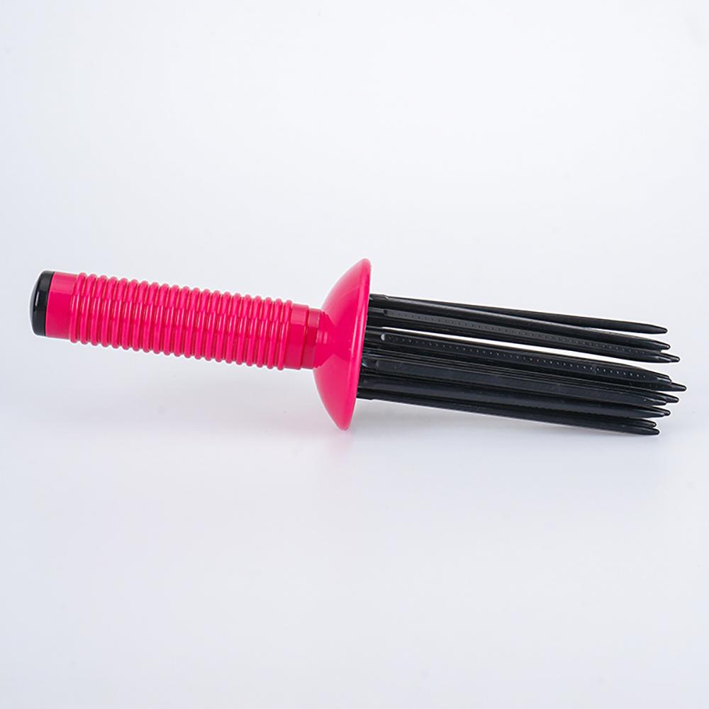 1 peigne à friser professionnel pour salon de coiffure, avec poignée antidérapante, brosse à cheveux ronde antidérapante, baguette à friser, outil de coiffure