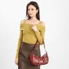 Spicy Girl Retro Rivet Shoulder Bag Pu Leather Motorcycle Bag Portable Locomotive Pack  Streetwear