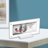 Clear Acrylics Bill Holder, Paper Money Protector Clear Acrylic Display Case for Display Currency Dollar Bill Ticket