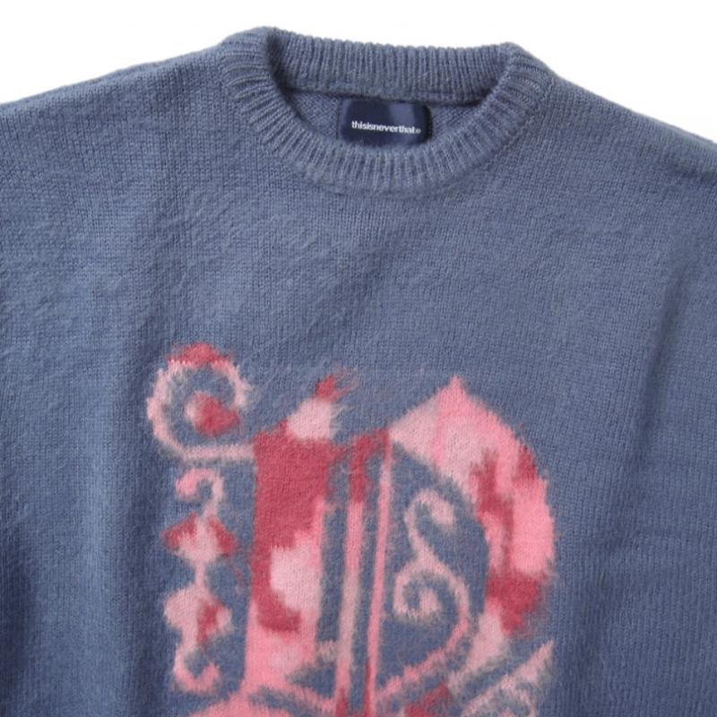 ThisisNeverthat FortuNa N Logo Sweater Navy