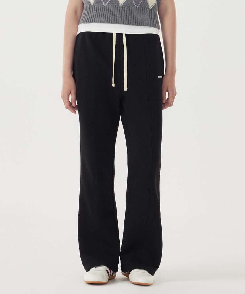 COVERNAT WOMAN Semi Bootcut Sweatpants Black