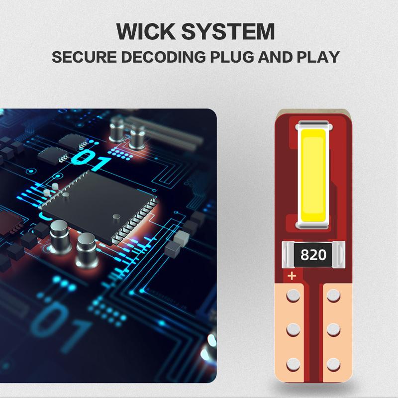 10Pcs T5 Led Bulb Canbus W3W 74 286 W1.2W Super Bright Auto Dashboard Gauge Lamp Car Warning Indicator Instrument Cluster Lights
