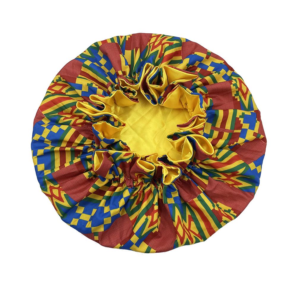 Double Layer Silky Satin Bonnet Women Sleeping Cap Large Reversible Satin Linned Night Sleep Headwrap Hat Hair Wrap Accessories