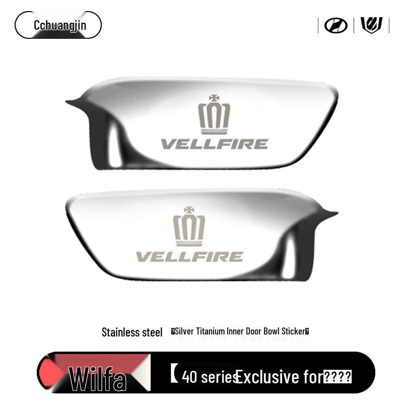 Toyota 40 Series Alphard Vellfire Inner Door Armrest & Bowl Decals